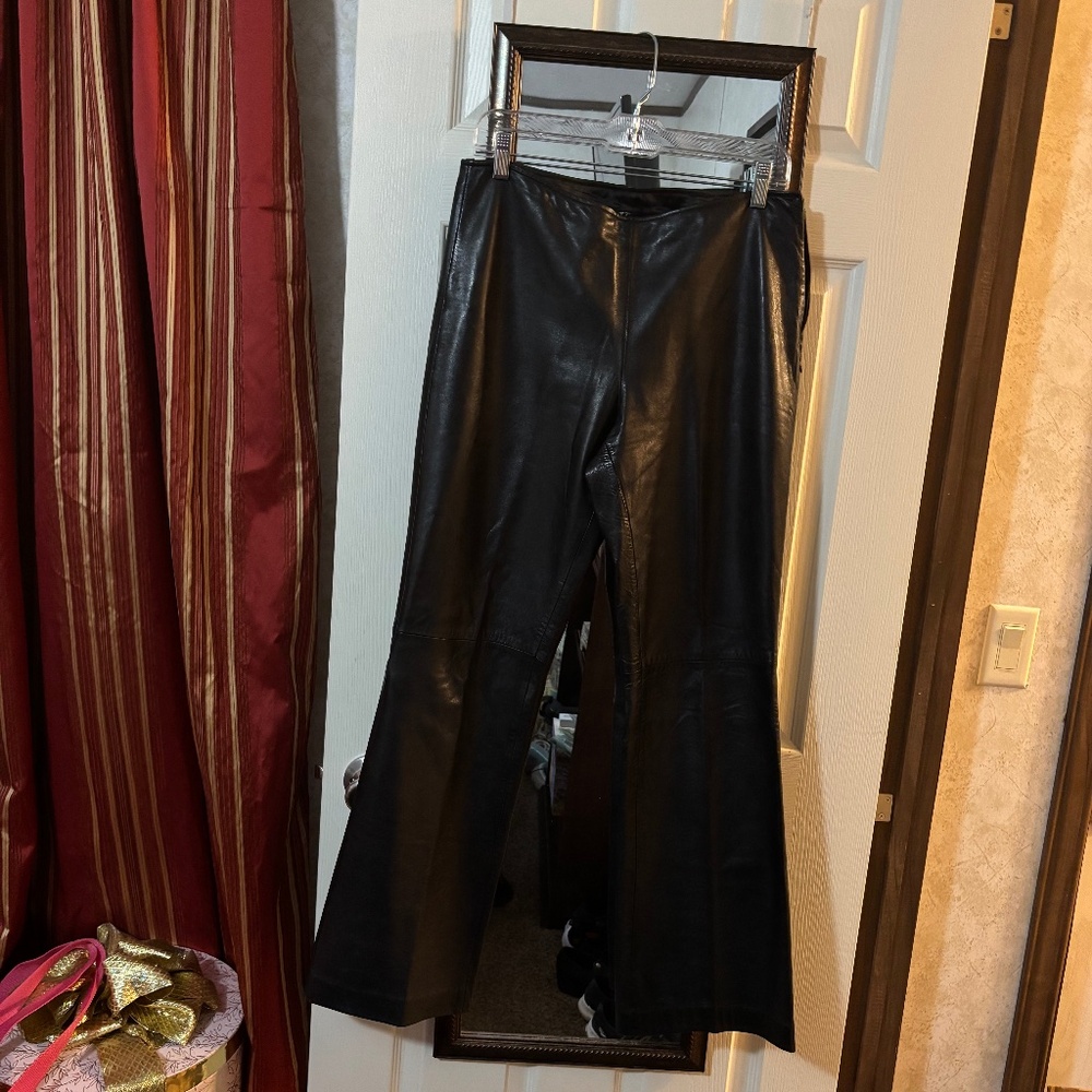 Genuine leather pants